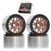 2.2 Beadlock Wheels Aluminium Alloy2.2 Wheels Five Colors to Choose for 1/10 Axial Wraith RR10 YETI SCX10 D90 TRAXXAS TRX4 CC01 RC Crawler Car (Copper Color) view 1
