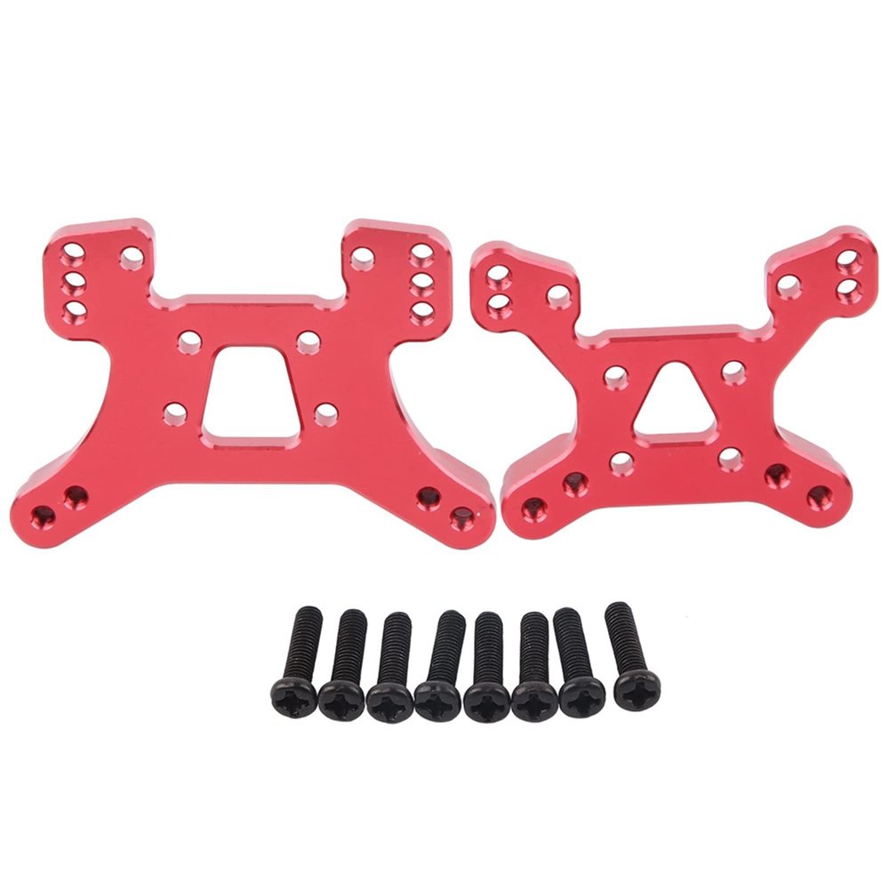 Pilipane Aluminum Alloy Shock Tower Board Set for WLtoys 144001 RC Car Enhanced Replacement Parts (red)