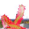DSJUGGLING Flowy Dragon Body Accessories, Multi-Patterned Silk-Like Dragon Body Ribbon Streamer Used for Dragon Poi Combo Optional Equipment (Red Coiled Dragon, 39.4 FT(12 Meters)) view 1