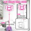 Kids Basketball Hoop with Stand, Adjustable Basketball Set, Toddler Basketball Toys for Boys Age 3 4 5 6 7 8, Indoor Outdoor Backyard Sport Game Gifts Pink view 3