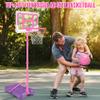 Kids Basketball Hoop with Stand, Adjustable Basketball Set, Toddler Basketball Toys for Boys Age 3 4 5 6 7 8, Indoor Outdoor Backyard Sport Game Gifts Pink view 4