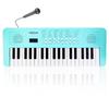 Kids Keyboard Musical Toys, 37 Key Portable Electronic Piano with Microphone, Beginner's Keyboard Gift for 3-8 Year Old Girls & Boys (Blue) view 1