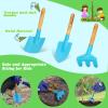 Demolike Kids Gardening Tools Set, Gardening Set for Kids, Outdoor Backyard Farm Digging Toys with Wheelbarrow Shovel, Rake, Trowel, Fork, Birthday Gifts for Boys Girls Age 3+ view 4