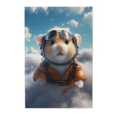 ToysCentral Basics Hamster Wooden Jigsaw Puzzle 1000 Piece Surprise for Family Home Decor Art Puzzle,Unique Birthday Present Suitable for Teenagers and Adults for Kid,29.5 X 19.6 Inch, gml009