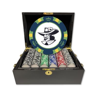 500 Ct. Luxury Monte Carlo Black Mahogany Custom Poker Chip Set