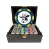 500 Ct. Luxury Monte Carlo Black Mahogany Custom Poker Chip Set view 1