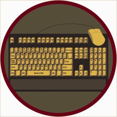 212 Main Keyboard Connection Brown 7 ft.7 in. Round WearOn Nylon Machine Tufted- Cut Pile Educational Rug, BA329337
