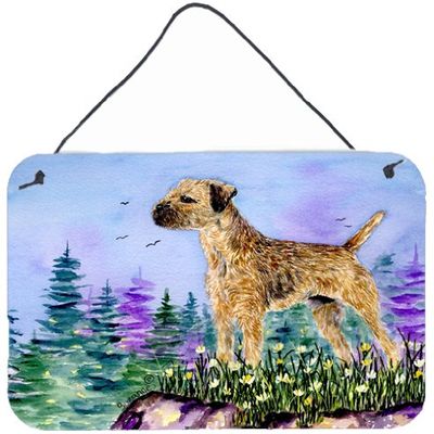 Border Terrier Indoor Aluminium Metal Wall Or Door Hanging Prints