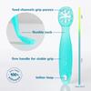 ChooMee Baby Suction Bowls & FlexiDip Learning Utensil Set, 4 CT Small, Aqua Green view 3