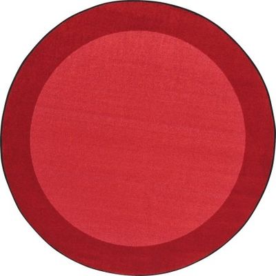 All Around Round Classroom Carpet Red - 7 ft. 7 in.