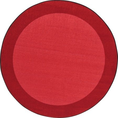 All Around Round Classroom Carpet Red - 7 ft. 7 in.