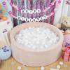STARBOLO 200pcs Ball Pit Balls for Baby and Toddler, White Mixed Shaped Balls Phthalate Free BPA Free Crush Proof Plastic Pit Balls Play Toys for Kids Ball Pit, Pool,Play Tent,Party view 3