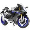 Risopen 1:12 Motorcycle Model Toy for Yamaha YZF-R1M 1000R Metal Die-cast with Plastic Motorcycle Model No Assembly Required Mini Finished Moto Gift for AdultSilver view 1
