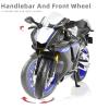 Risopen 1:12 Motorcycle Model Toy for Yamaha YZF-R1M 1000R Metal Die-cast with Plastic Motorcycle Model No Assembly Required Mini Finished Moto Gift for AdultSilver view 4