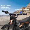 24V 7AH Kids Ride on Dirt Bike, 250W Strong Motor 13.6MPH Fast Speed Electric Off-Road Motorcycle, Leather Seat Dirt Bike, Chain-Driven, Metal Suspension, Air-Filled Tires, Black view 3