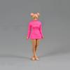 1/12 Scale Female Clothes,Female Stretch Tight Open Chest Sweater Bottoming Shirt Clothing for 6inch Action Figure Body (Pink) view 2