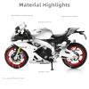 Risopen 1:12 Motorcycle Model for Aprilia RSVA RR1000 Metal Die-cast with Plastic Motorcycle Model No Assembly Required Mini Finished Moto Gift for AdultSilver view 3