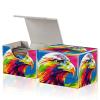 ACWDMKH for MTG Commander Deck Box,Card Deck Box for Trading Yugioh MTG,Fits 100 Double Sleeved Cards,PU Leather Strong Magnet Case for Magic Commander TCG CCG,Colorful Eagle view 1