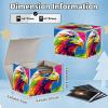ACWDMKH for MTG Commander Deck Box,Card Deck Box for Trading Yugioh MTG,Fits 100 Double Sleeved Cards,PU Leather Strong Magnet Case for Magic Commander TCG CCG,Colorful Eagle view 4