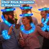12-24 PCS Blue Glow Sticks for Kids,Light Up Pop Tubes Party Favors for Toddlers,Goodie Bag Stuffer Fillers,Birthday Easter Mardi Gras Parade Throws Non Candy Treats Prizes Toys Gifts for Boys Girls view 3