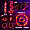 12-24 PCS Red Glow Sticks Party Favors for Kids, LED Light Up Necklaces Bracelets Accessories for Toddlers, Glow Birthday Easter Mardi Gras Parade Throws Party Supplies Decorations for Boys Girls view 4