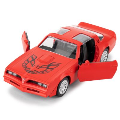 1:36 Pontiac Firebird Trans Am Toy Car, Diecast Pull Back Model Car, Doors Open, Collection Kids Toy for Aged 3 and up, Gift Red