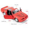 1:36 Pontiac Firebird Trans Am Toy Car, Diecast Pull Back Model Car, Doors Open, Collection Kids Toy for Aged 3 and up, Gift Red view 2