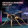 3D Metal Puzzles, Metal Puzzle Model Kits for Adults Wasp Mechanical, Steel 3D Puzzle Stainless Steel Ornaments for Adults DIY Gifts for Men Women Art Craft Gifts Toys(Blank Gold). view 3