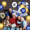 Blue Gold 60th Birthday Balloons 24Pcs Navy Blue White Gold Happy 60th Birthday Latex Balloons Blue Gold 60th Birthday Party Decorations for Men Women 60th Birthday Anniversary Party Supplies 12Inch view 3