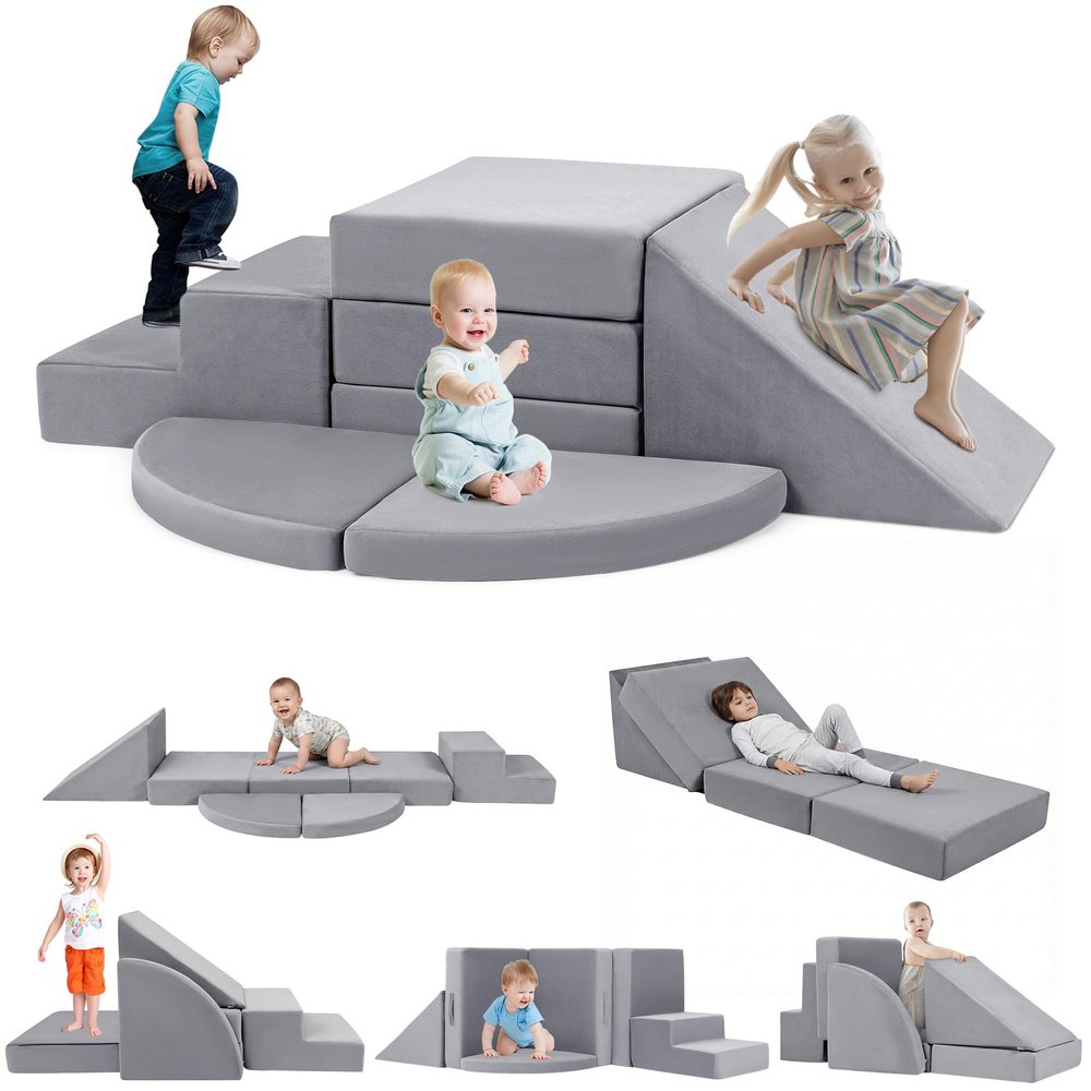Tykacna 5pcs Foam Climbing Blocks for Toddlers 1-3, Safety First Baby Climbing Blocks Indoor,Soft Play Toys for Infant, Ideal Crawling and Exploration Play Set for Baby Gym/Toddler Playground
