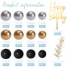 MIAHART Ball Cake Toppers Boho Grass Cake Topper Ball Cake Insert Decoration for Birthday Wedding Baby Shower Party Decorations Boho Themed Party Supplies (blackgoldsliver) view 2