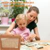 Cash Vault Wooden Savings Box 10000, Cash Vault Wooden Savings Box, Cash Saving Box with Erasable Markers, Money Saver Cash Saver Box (A, for 10,000$) view 4