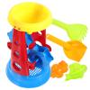 Abaodam Kids Sand and Water Wheel Tower 5pcs Sand Wheel Beach Toy Water Sifting Funnel Beach Hourglass Toy Tool Kit Molds Shovel Rake for Summer view 1