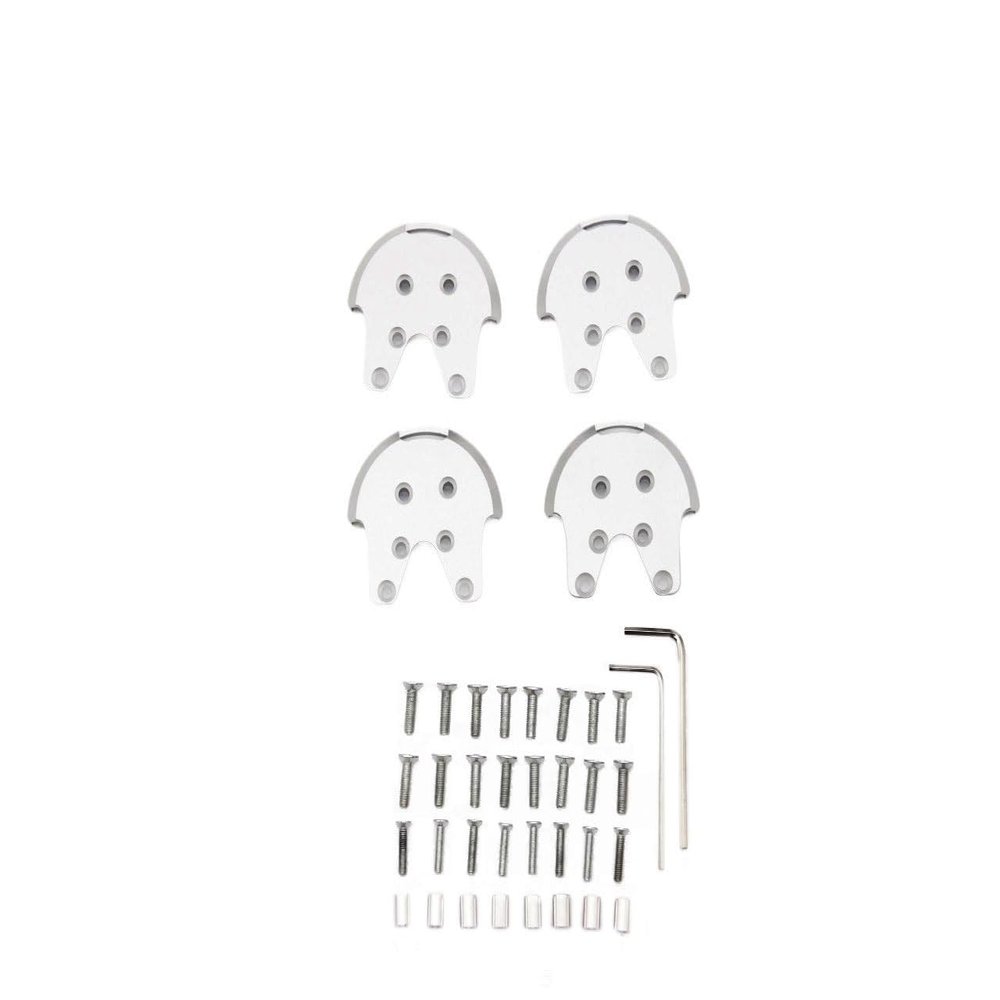 4 Pcs Motor Mount Base Protector Guard Cover Aluminum Reinforcement Plate Tools Compatible with Phantom 2 3 Drones (Color : Silver 4PCS)