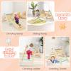Costzon Climbing Toys for Toddlers, 4 in 1 Foldable Wooden Montessori Kids Triangle Climbing Toys with Adjustable Angles Ramp for Climb & Slide, Baby Climbing Gym Indoor Kids Boys Girls Gift Set view 2