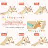 Costzon Climbing Toys for Toddlers, 4 in 1 Foldable Wooden Montessori Kids Triangle Climbing Toys with Adjustable Angles Ramp for Climb & Slide, Baby Climbing Gym Indoor Kids Boys Girls Gift Set view 3