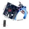 Karlass 42mm RC Heat Sink fan RC Electric Motor Heat Sink Rc Motor Fan Cooling Fan Motor Metal RC Model Cooling Fan for 1515/1512/4268 /TENSHOCK 812 Motor of RC Model Car Blue view 2