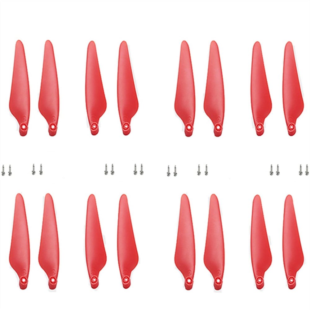 16 Pieces of Propeller/Fit for Hubsan Zino PRO Zino 2 H117S Aerial Four-axis Aircraft Accessories Remote Drone CW CCW Shovel (Color : Red)
