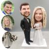Custom Bobblehead Wedding Gifts for Couples Personalized Handmade Clay Figurine Groom Bride Statue, Fully Customizable Sculpture Doll Decor Wedding Cake Topper view 2