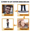 Custom Bobblehead Wedding Gifts for Couples Personalized Handmade Clay Figurine Groom Bride Statue, Fully Customizable Sculpture Doll Decor Wedding Cake Topper view 3