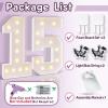 Bugame Light Up Numbers 4FT, Number 30 Light Up Sign Marquee Numbers 4 Feet Tall, Large 30 Marquee Number for 30th Birthday Party Decorations Mosaic Nmero view 3