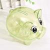 Abaodam Pig Piggy Bank,Savings Toy Bank Creative Money Bank Unbreakable Clear Money Box Transparent Coins Saving Pot Cash Container Box Coin Jar Money Saver for Toddler, 12.50X10.50X10.00CM, Green view 4