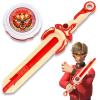 INFINITY NADO Mini Nado Sword for Beginners, Spinning Top and Sword Launcher Battle Set Toys for Kids, Battle Brust Top Toys for 5 6 7 8 9 Year Old Boys, Red view 1