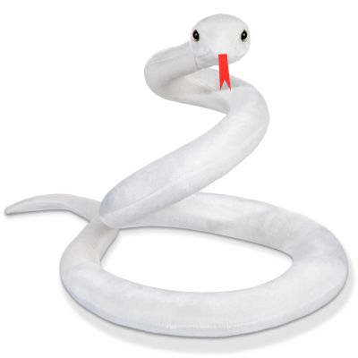GDZRDFLH Stuffed Snake Animal, 80 in Snake Plush, Large Giant Stuffed Animals Snake, Lifelike Cute Stuffed Animals for Birthday Present Party Prank Prop (White)