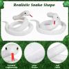 GDZRDFLH Stuffed Snake Animal, 80 in Snake Plush, Large Giant Stuffed Animals Snake, Lifelike Cute Stuffed Animals for Birthday Present Party Prank Prop (White) view 3