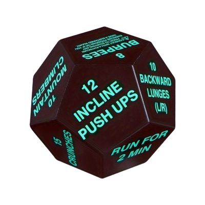 harayaa Exercise Dice Workout Dice Fitness Dice Plyometrics Dice PU Leather for Stretching Strength Cardio Suitable for Men Women Group Party, Green
