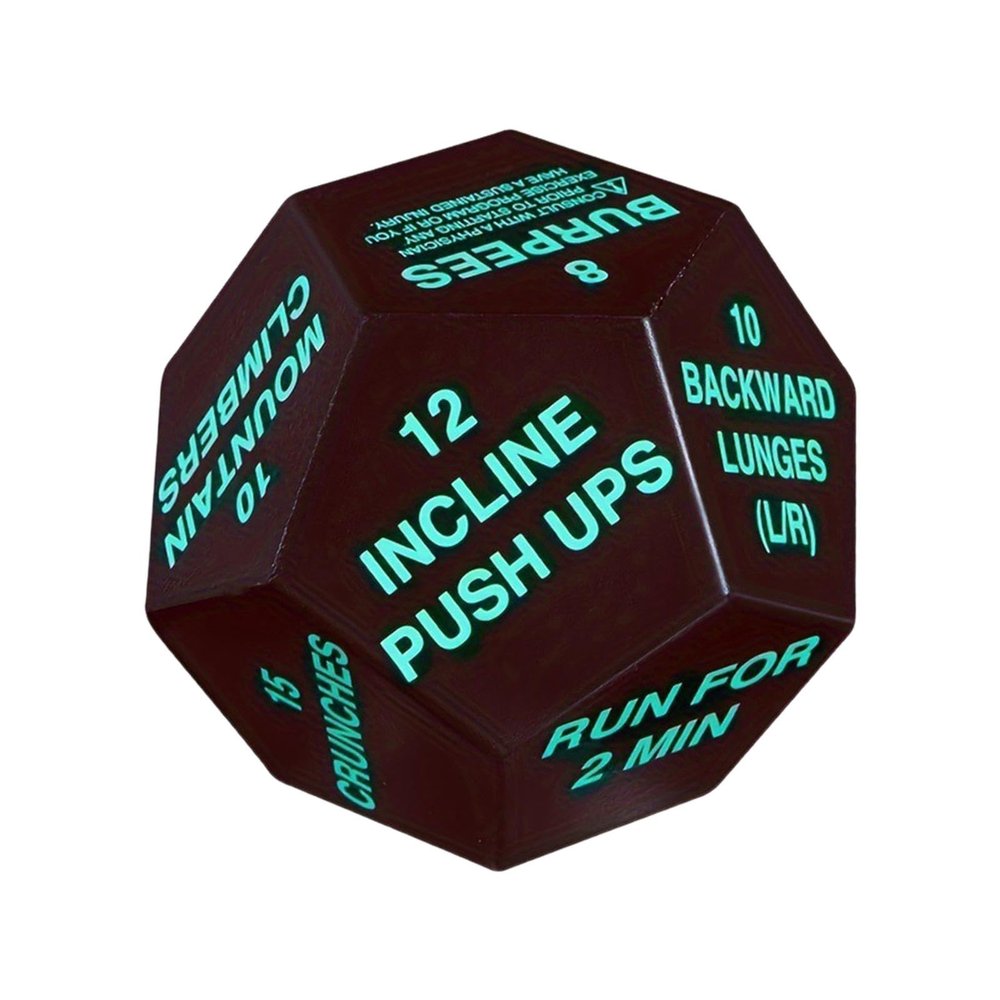 harayaa Exercise Dice Workout Dice Fitness Dice Plyometrics Dice PU Leather for Stretching Strength Cardio Suitable for Men Women Group Party, Green