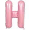 Big Letter Balloon H Pastel Pink, Mylar Alphabet Customize Name Balloon Letter Light Pink, Self Inflating Baby Pink Foil H Custom Letter Balloon for Girls Women Birthday Party Baby Shower Decoration view 1