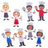 Baker Ross FN065 Chef Mix & Match Magnet Kits - Pack of 8, Decoration Craft Kits for Kids view 3