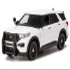 2022 Police Interceptor Utility Unmarked Slick-Top White 1/24 Diecast Model Car by Motormax 76990W view 1